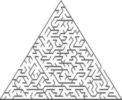 Vektorhintergrund mit einem grauen dreieckigen 3d Labyrinth. vektor