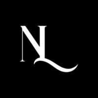 nl logotyp design. första nl brev logotyp ikon design vektor proffs vektor.