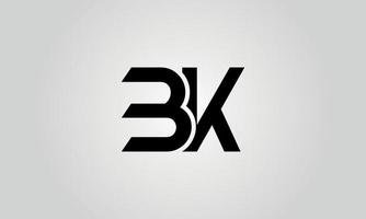 bk-Logo-Design. anfängliches bk-Buchstaben-Logo-Icon-Design pro Vektorvorlage. vektor