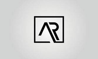AR-Logo-Design. Anfangsbuchstabe Logo Icon Design kostenlose Vektorvorlage. vektor