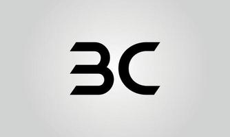 bc-Logo-Design. Anfangsbuchstabe Logo Icon Design kostenlose Vektorvorlage. vektor