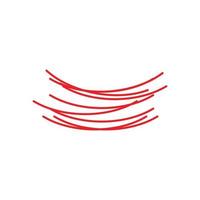eps10 rote Vektor Vogelnest abstrakte Linie Kunstsymbol isoliert auf weißem Hintergrund. Vogelhaus-Umrisssymbol in einem einfachen, flachen, trendigen, modernen Stil für Ihr Website-Design, Logo und mobile Anwendung