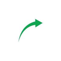 eps10 grünes Vektor-Vorwärtspfeil-Symbol für abstrakte Kunst isoliert auf weißem Hintergrund. gebogenes Rechtspfeil-Symbol in einem einfachen, flachen, trendigen, modernen Stil für Ihr Website-Design, Logo und mobile Anwendung vektor