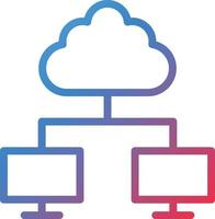 Cloud-Computing-Symbolstil vektor