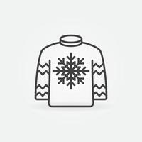 Weihnachten Pullover Symbol Leitung. Vektor Winter Pullover Zeichen