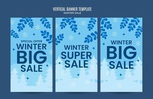 winterdesign für werbung, banner, flugblätter und flyer vektor