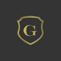 initialen g elegantes goldlogo vektor
