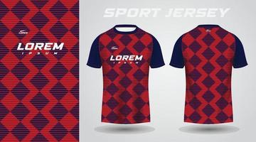 rot-blaues Hemd-Sport-Jersey-Design vektor