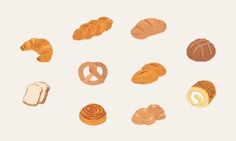 Bäckerei-Illustrationspaket vektor