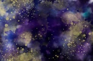 handgemalte aquarellkosmische textur mit sternen. raum, sternenklarer nachthimmel, galaxienvektorillustration. vektor
