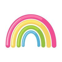 Regenbogen-Symbol im flachen Stil isoliert auf weißem Hintergrund. Vektor-Illustration. vektor