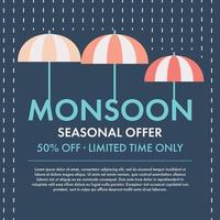 monsun försäljning illustration vektor