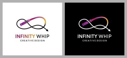Infinity-Peitsche-Vektor-Illustration-Logo-Design vektor
