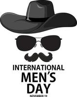 internationaler männertag für poster- oder bannerdesign vektor