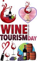 Plakatdesign für den Tag des Weintourismus vektor