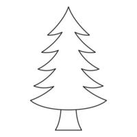 Malseite mit Weihnachtsbaum für Kinder vektor