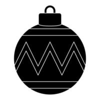Weihnachtsball lokalisiert auf weißem Hintergrund vektor