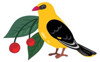 gylling skog fågel. hand dragen vektor illustration. lämplig för hemsida, klistermärken, gåva kort, barn Produkter.