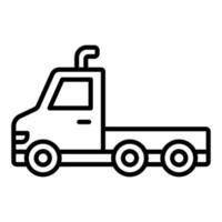 lastbil trailer ikon stil vektor