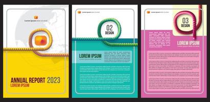 Layout-Design für Jahresberichtvorlagen, Deckbuch. vektorillustration, abstrakter flacher hintergrund der präsentation. vektor