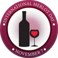 Plakatdesign zum Internationalen Merlot-Tag vektor