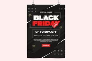 Black Friday-Verkaufsplakat oder Flyer-Design-Vorlage vektor