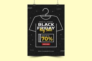 Black Friday-Verkaufsplakat oder Flyer-Design-Vorlage vektor