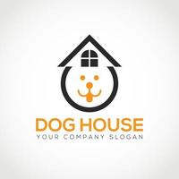 hund hus logotyp. söt hund hus logotyp. sällskapsdjur affär logotyp vektor illustration. sällskapsdjur hotell logotyp design mall. sällskapsdjur vård och djur- logotyp design.