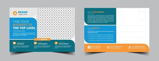företags- vykort mall design vektor