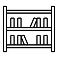 Bücherregal-Icon-Stil vektor