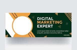 digital marknadsföring baner social media posta företag webinar mall vektor