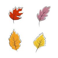 Herbst-Element-Vektor-Icon-Design-Illustration vektor