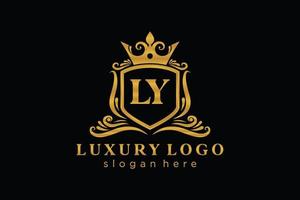 Initially Letter Royal Luxury Logo Vorlage in Vektorgrafiken für Restaurant, Lizenzgebühren, Boutique, Café, Hotel, heraldisch, Schmuck, Mode und andere Vektorillustrationen. vektor