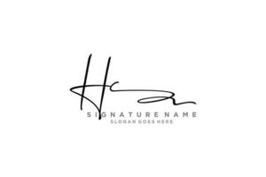 Anfang hc Brief Signatur Logo Vorlage elegantes Design Logo Zeichen Symbol Vorlage Vektor Icon