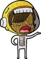 Vektor Astronaut Mädchen Charakter im Cartoon-Stil