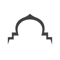 Moschee-Fenster-Vektor-Symbol vektor