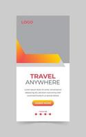 Corporate Web Banner Web Template Zielseite für Reisen vektor