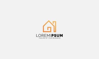 Logo-Business-Chart-Logo-Design für Immobilien-Wohngebäude vektor