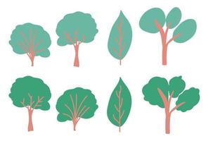 Reihe von Bäumen Silhouette, Retro-Bilder Natur, Illustration vektor