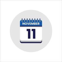 kalender datum ikon. dag av de månad ikon. händelse schema datum. utnämning tid. planerare dagordning, kalender månad november schema och tid planerare. dag påminnelse. vektor ikon