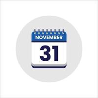 kalender datum ikon. dag av de månad ikon. händelse schema datum. utnämning tid. planerare dagordning, kalender månad november schema och tid planerare. dag påminnelse. vektor ikon