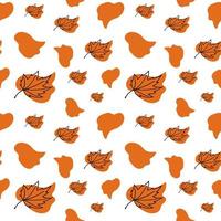 höst löv mönster för tyg vektor illustration av en sömlös mönster orange