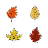 Herbst-Element-Vektor-Icon-Design-Illustration vektor