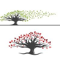 Kinder-Baum-Logo-Vektor-Icon-Design-Illustration vektor