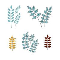 Herbst-Element-Vektor-Icon-Design-Illustration vektor