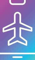 flygplan läge vektor ikon design illustration