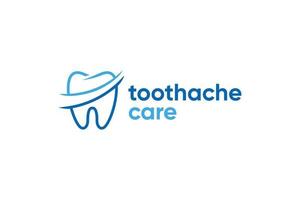 Zahnschmerzen Zahnarztpflege Logo-Design vektor