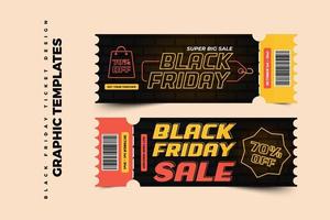 svart fredag försäljning voucher eller kupong design mall vektor