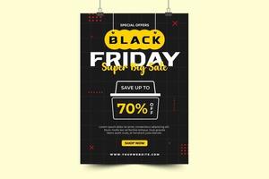 Black Friday-Verkaufsplakat oder Flyer-Design-Vorlage vektor