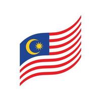 Malaysia Flagge Vektor Icon Design Illustration